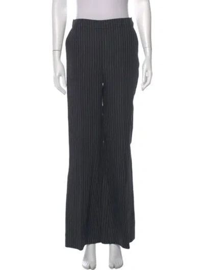 Pre-owned Pnina Tornai Striped Wide Leg Pants In Gray