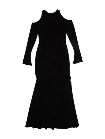 Pre-owned Pnina Tornai Turtleneck Long Dress In Black
