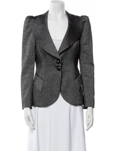 Pre-owned Pnina Tornai Wool Blazer In Gray