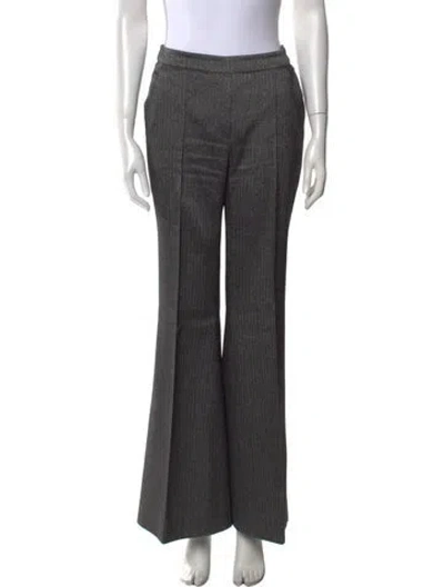 Pre-owned Pnina Tornai Wool Wide Leg Pants In Gray