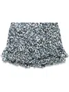 Pnk Animal-print Cotton Shorts In Blue