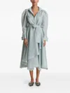 Pnk Aqua Tie-waist Layered Midi Dress In Blue