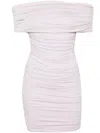 Pnk Cowl-neck Draped Minidress In Pink