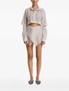 Pnk Cut-out Floral Top In Neutral