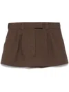 Pnk Dogtooth-pattern Mini Skirt In Brown