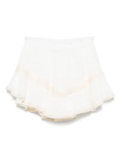 Pnk Lace-detail Cotton Shorts