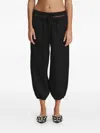 Pnk Lace Drawstring Trousers In Black