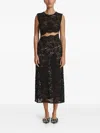 Pnk Lace Midi Dress In Black