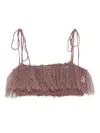 Pnk Lace-trimmed Crop Top