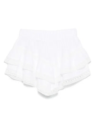 Pnk Lace-trimmed Linen Shorts