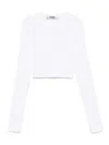 Pnk Long-sleeved Cropped Top