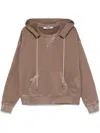 Pnk Paint Splatter-detail Hoodie In Brown