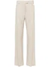 Pnk Pinstriped Tapered Trousers In Neutrals