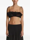 Pnk Ruffled Tie-strap Top In Black