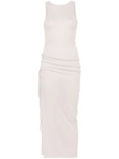 Pnk Side-slit Maxi Dress In Neutrals