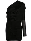 Pnk Wrap-design Mini Dress In Black