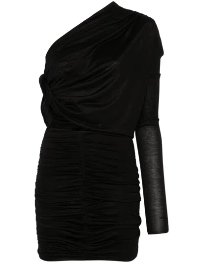 Pnk Wrap-design Mini Dress In Black