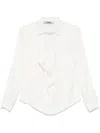 Pnk Wrap-effect Blouse In White
