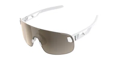 Poc Elicit With Extra Clear Lens 9535 Men's Sunglasses White Size Standard In Brown