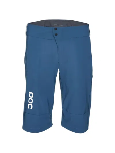 Poc Essential Mtb Logo-detail Shorts In Blue
