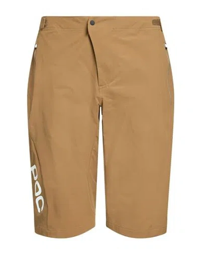 Poc Man Shorts & Bermuda Shorts Camel Size Xl Polyamide, Elastane In Brown