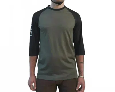 Poc Mtb Pure 3/4 Jersey In Epidote Green/ Uranium Black In Multi