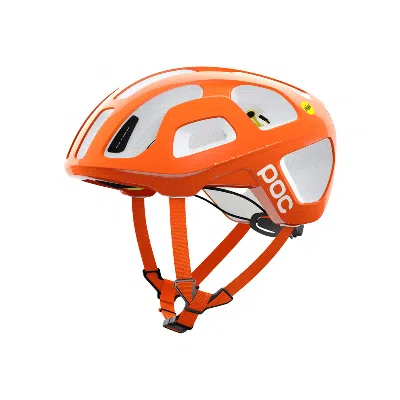 Poc Octal Mips Helmet Orange White In Yellow