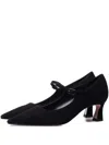 Poche Paris Buckl-strap Pumps In Black