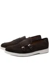 Poche Paris Buckle Monk Shoes In Brown