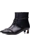 Poche Paris Buckle-strap Boots In Black