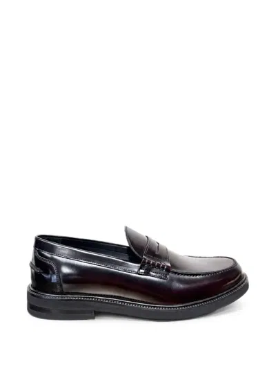 Poche Paris Cipele Leather Loafers In Brown