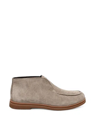 Poche Paris Cipele Suede Slip-on Boots In Gold