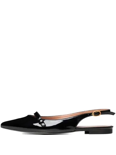 Poche Paris Corinn Slingback Pointed-toe Pumps In Black