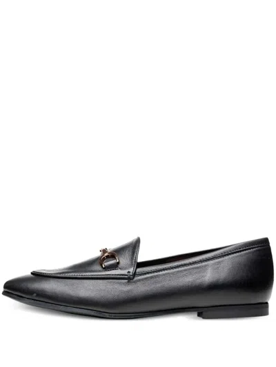 Poche Paris Estelle Horsebit-detail Leather Loafers In Black