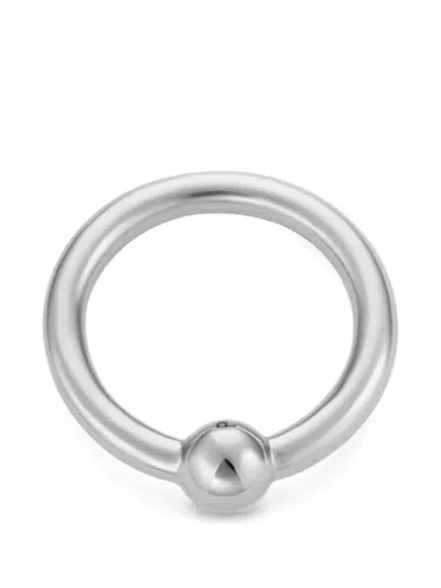 Poche Paris Flow Ball-detail Rings In 실버 톤