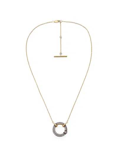 Poche Paris Flow Crystal Necklace In 골드 톤
