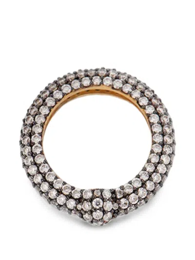 Poche Paris Flow Crystal Ring In 골드 톤