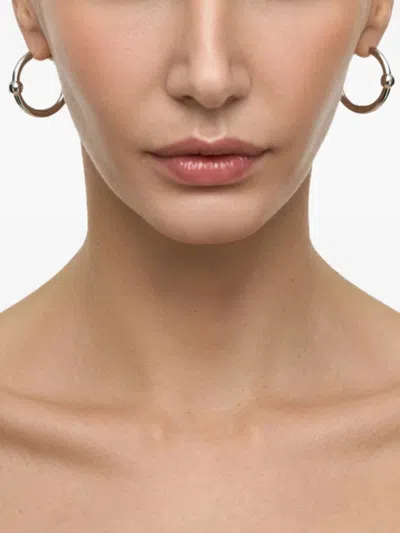 Poche Paris Harmony Bead-embellished Hoop Earrings In Gold