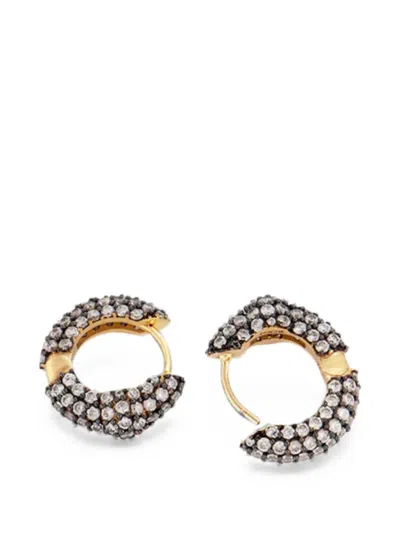 Poche Paris Harmony Crystal Hoop Earrings In 골드 톤