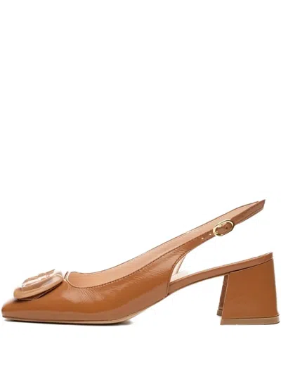 Poche Paris Leather Heeled Sandals
