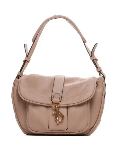 Poche Paris Leather Tote Bag In Brown
