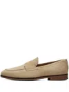 Poche Paris Penny Suede Loafers In Neutral