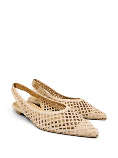 Poche Paris Perforated Slingback Pumps In Black