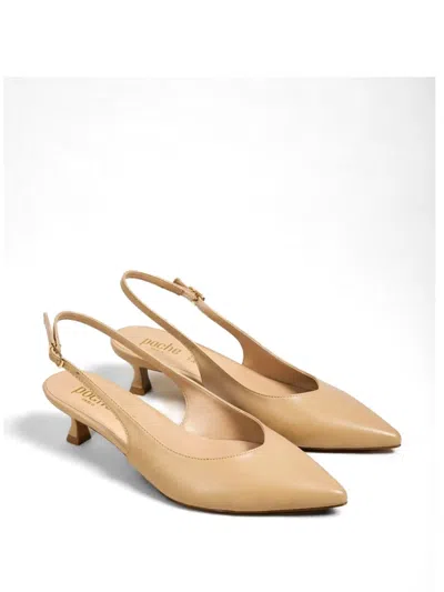 Poche Paris Pointed-toe Slingback Pumps In Neutral