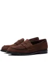 Poche Paris Round-toe Suede Loafers In Brown