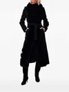 Poche Paris Single-breasted Belted Coat In Black