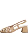 Poche Paris Slingback Block-heel Pumps In Neutral