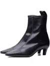 Poche Paris Square-toe Ankle Boots In Black