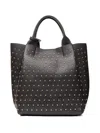 Poche Paris Studded Tote Bag In Brown