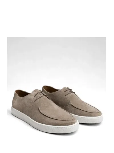 Poche Paris Suede Derby Shoes In Neutral